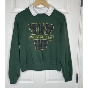 Hollister West Valley Women Green Preppy Pullover Sweater Small